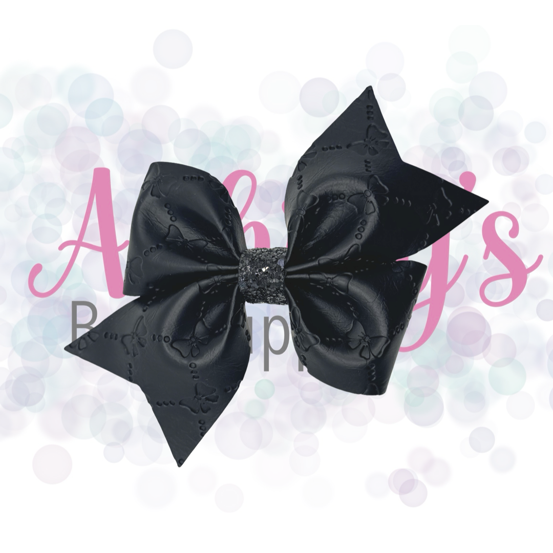 Black Embossed Bows