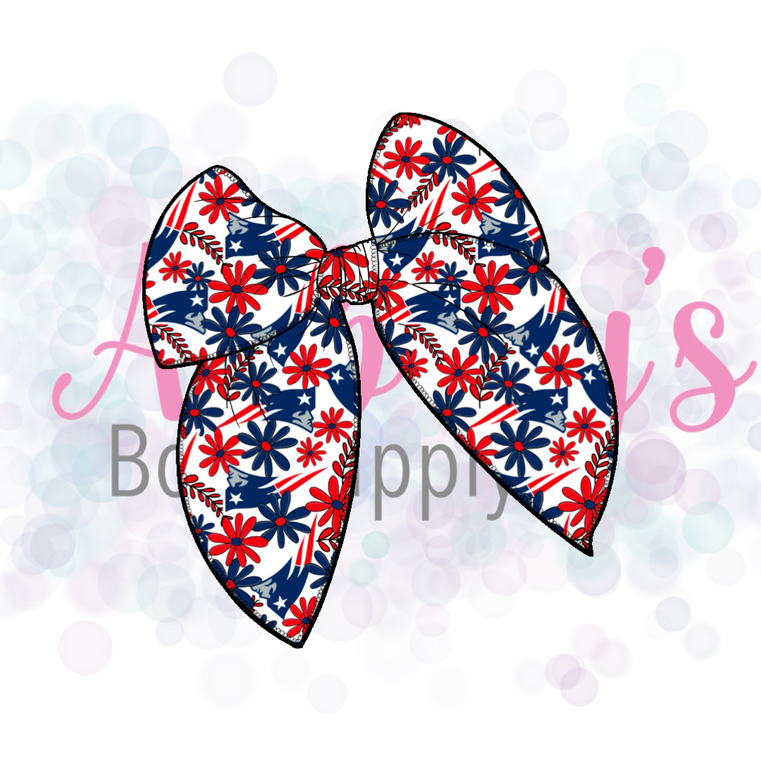 Floral NFL Fabric Bow Pre-Order
