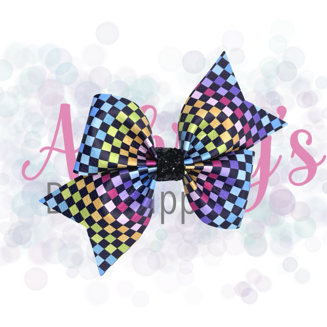Black and Rainbow Checkered