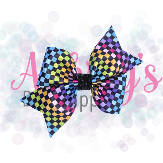 Black and Rainbow Checkered