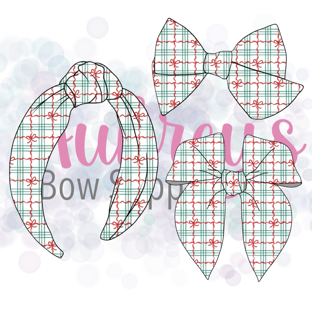 Present Bow Plaid Accessories