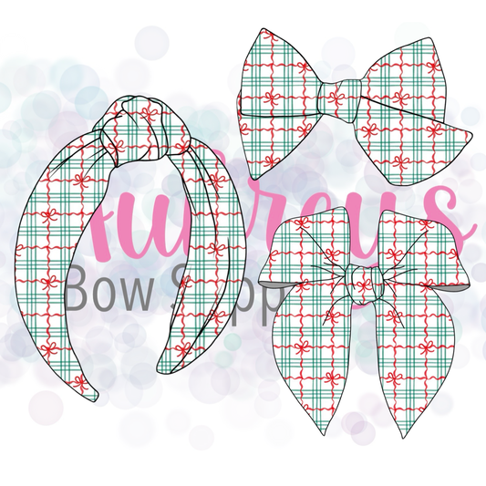 Present Bow Plaid Accessories