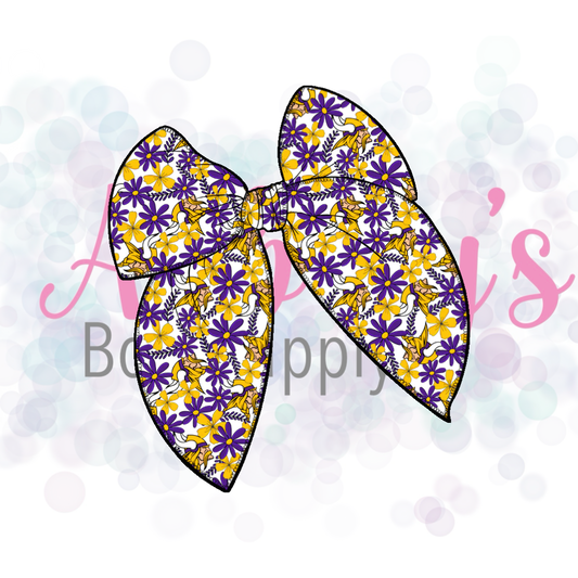 Floral NFL Fabric Bow Pre-Order
