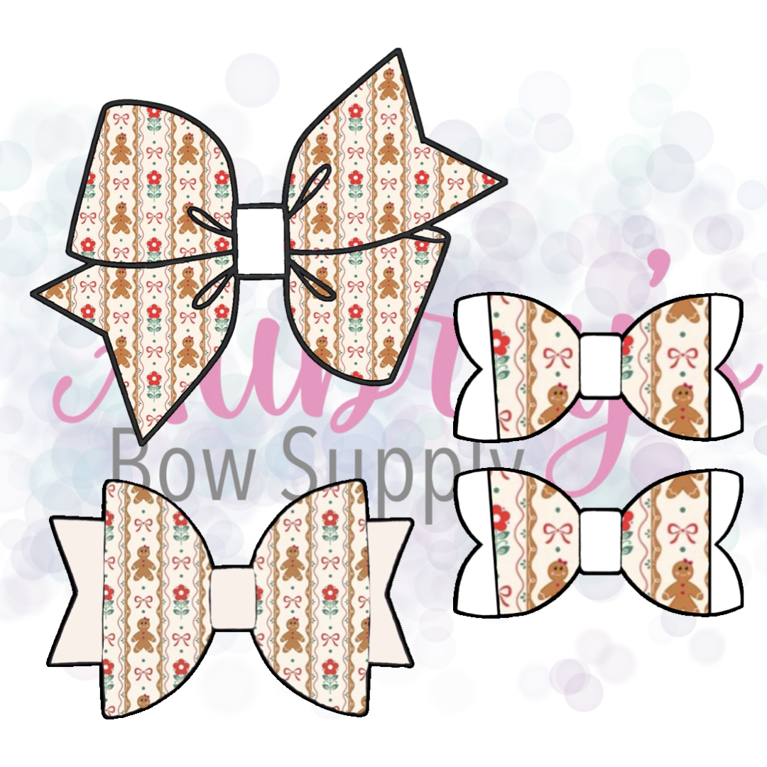 Gingerbread Bow Stripes