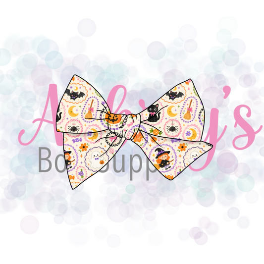 Halloween Basic 5” Tied Fabric Bow