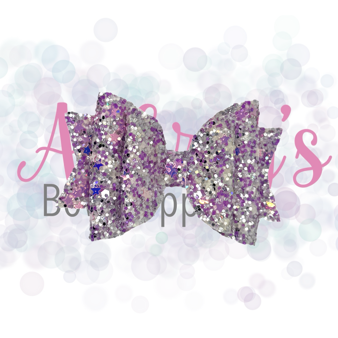 Silver and Pink Star Glitter