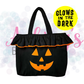 Glow In The Dark Jack-O-Lantern Corduroy Ruffle Tote Bag