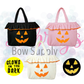 Glow In The Dark Jack-O-Lantern Corduroy Ruffle Tote Bag