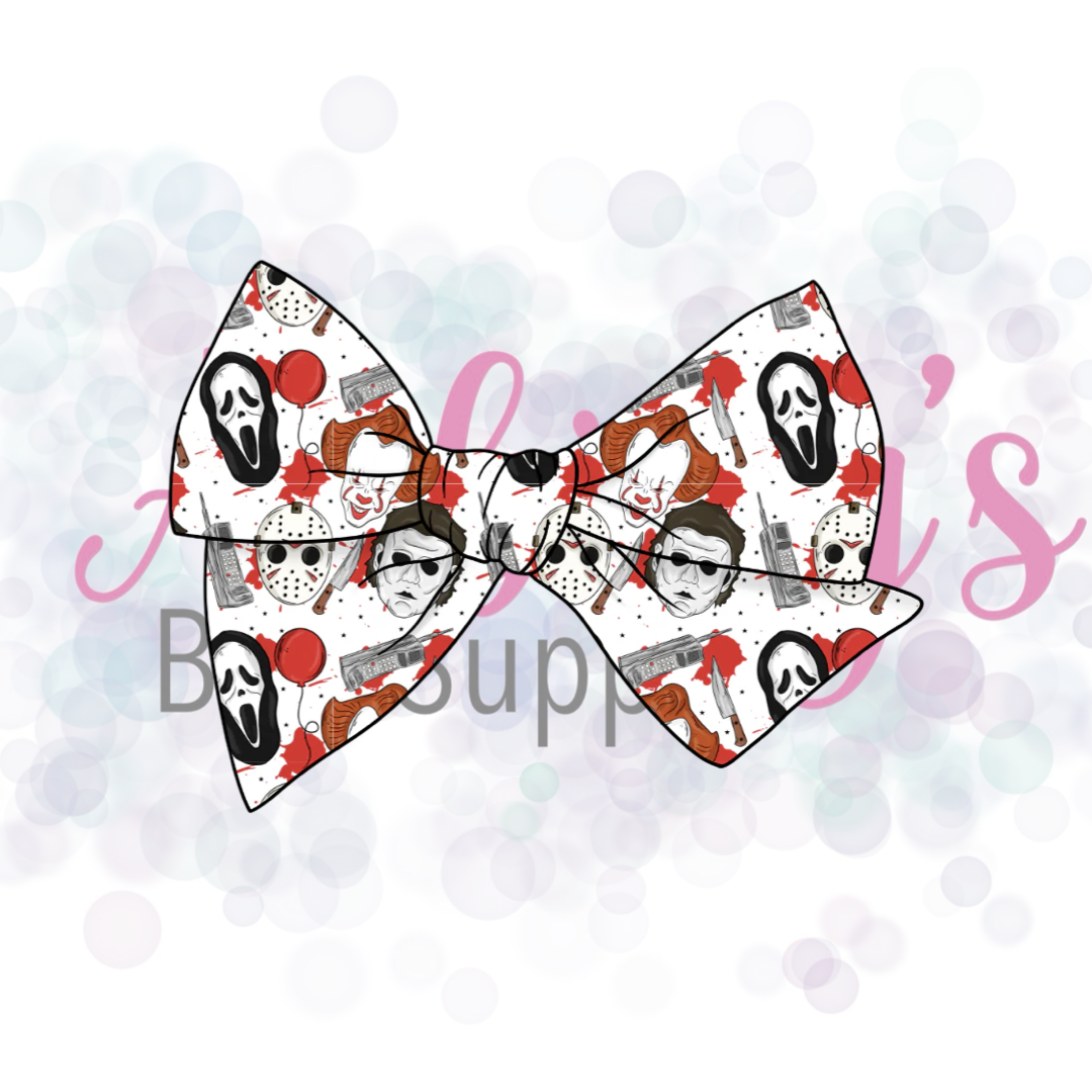 Halloween Character 5” Tied Bow