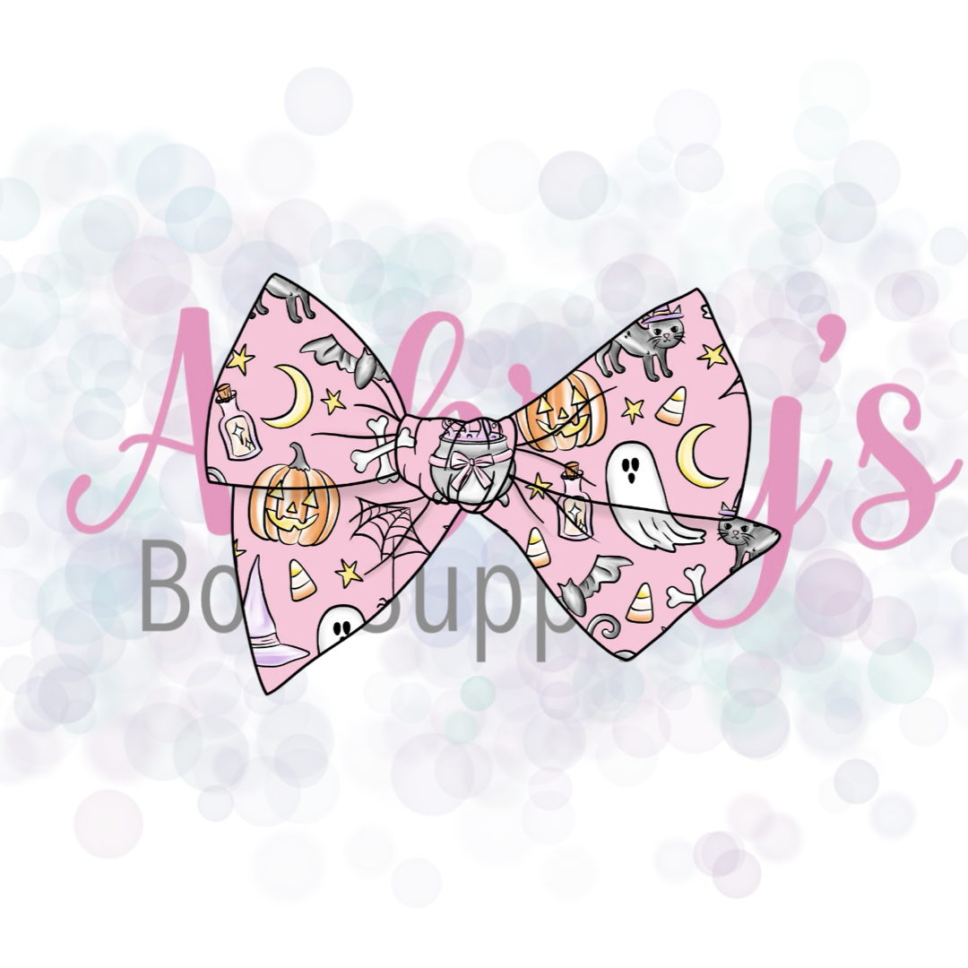 Halloween Basic 5” Tied Fabric Bow