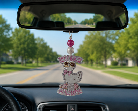 Silly Goose On The Loose Car Mirror Charms